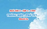 Thông điệp là gì? Phó từ là gì? Ví dụ? Ngữ Văn lớp 7
